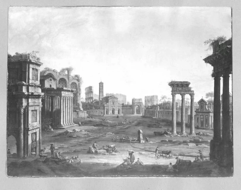 Le rovine del Foro e il Colosseo - Rijksmuseum van Oudheden, Leida